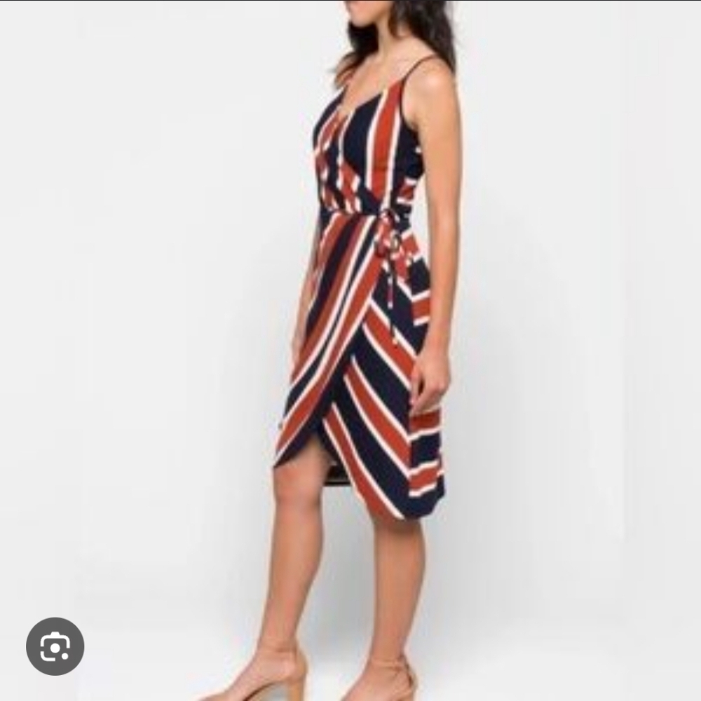 NWT 41 Hawthorn Asymmetrical Dress in Navy and Orange_XL